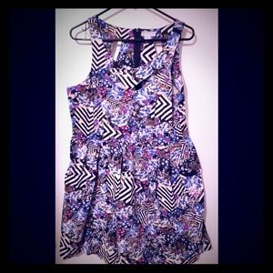 Mixed Print Dress